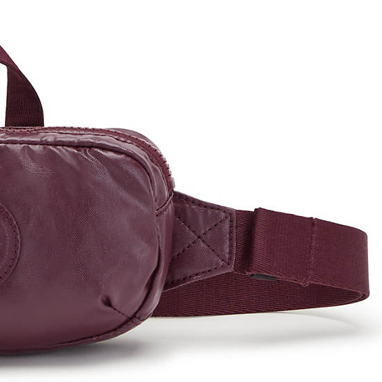 Kipling Alys Metallic Waist Bags Burgundy Lacquer | CA 1002PJ